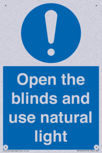 Open the blinds and use natural light